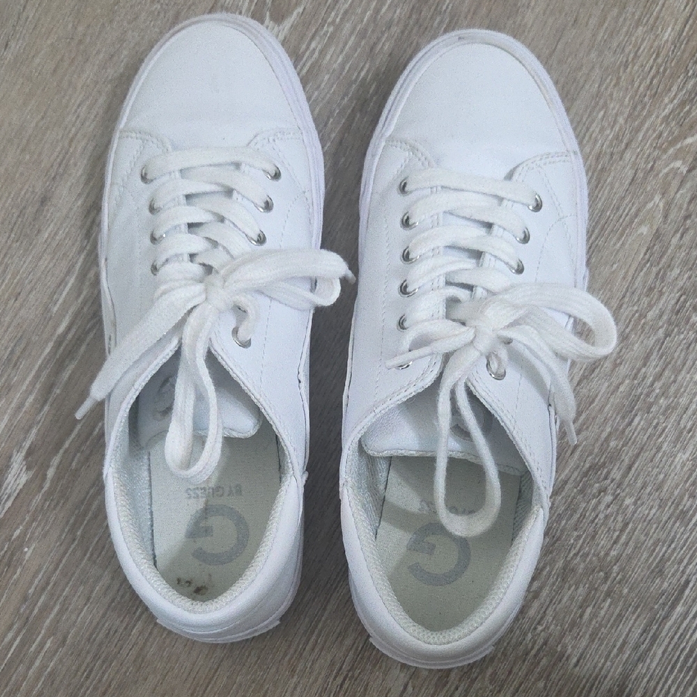 Guess Classic White Lace-Up Sneakers